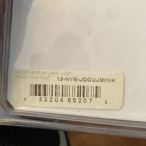 Jacob deGrom Authenticated Piece Of Game Used Jersey Highland Mint - Picture 3 of 3