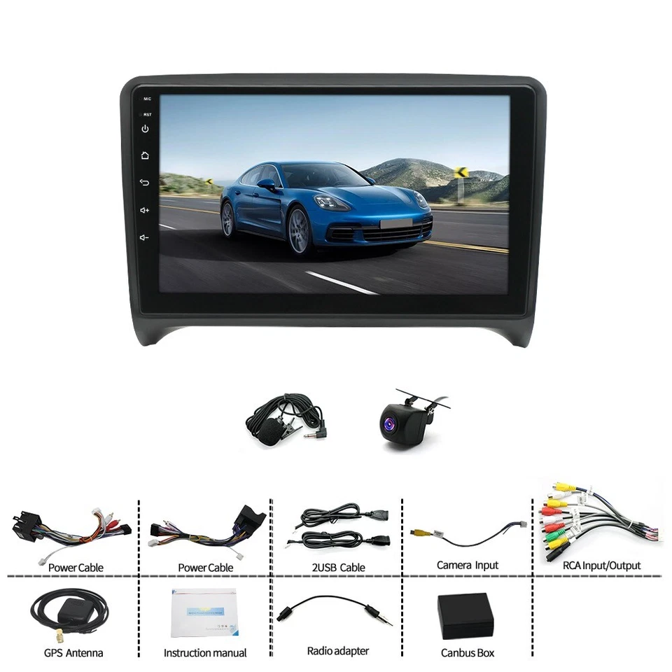 9" Touchscreen für Audi TT 2006-2014 Carplay Android 14 Autoradio GPS Navigation - Bild 3 von 4
