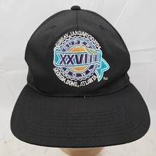 Super Bowl XXVIII Hat 1994 Cap Black Vintage GCC Atlanta Georgia