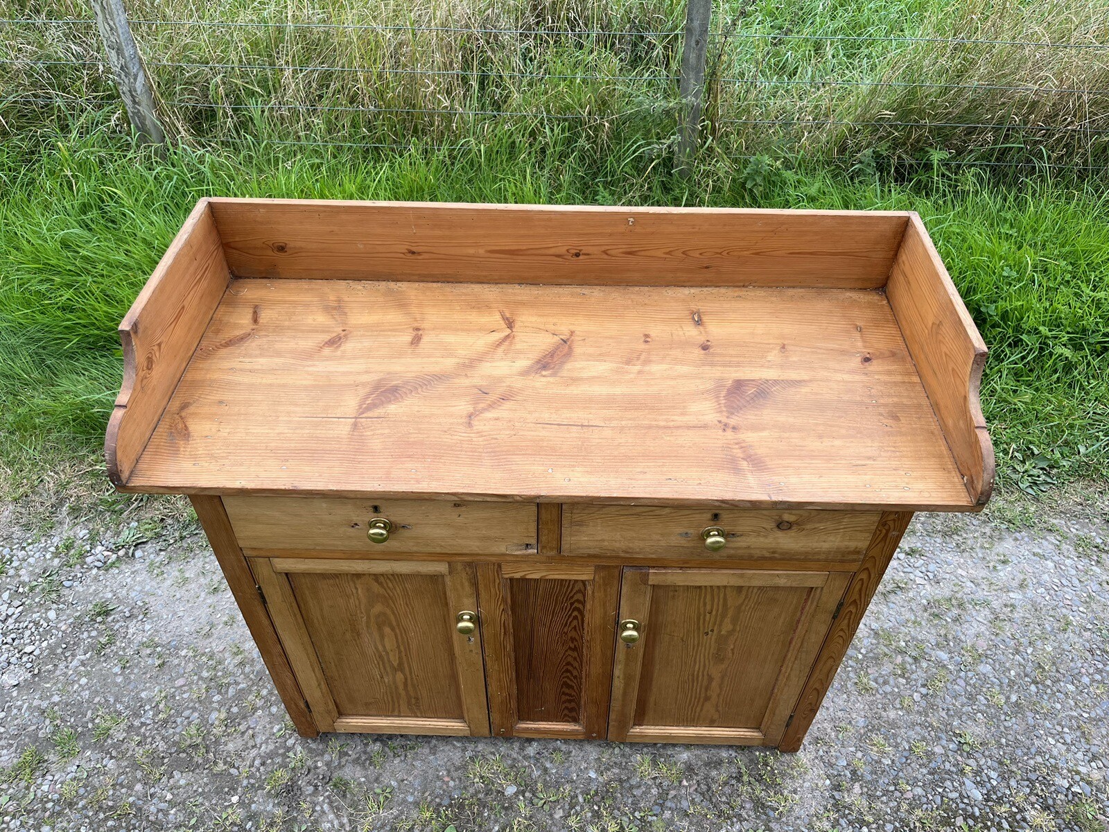 Victorian Pine Cupboard / Pine Base Unit / Dresser Kitchen Cupboard