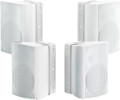 Herdio 6,5'' Bluetooth Außenlautsprecher Wasserdicht Wandmontage 2 Paare Terrass