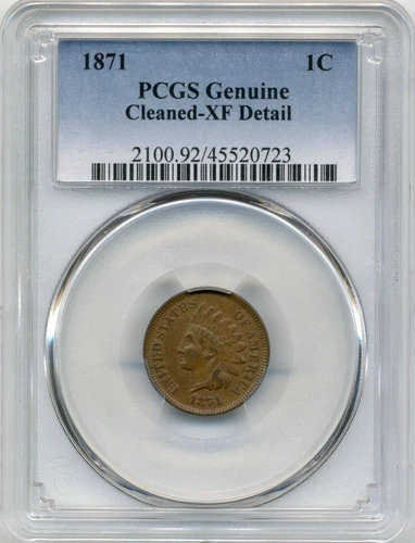 1871 US Indian Head Penny - PCGS XF Detail