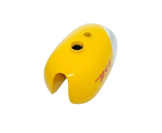 适合 BSA B25 B40 B44 C15 VICTOR ENDURO 铝合金 黄色燃料箱 — 第 2/4 张图片