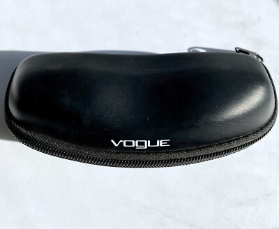 Vogue Zip Up Glasses Case For Designer Sunglasses Hard Clamshell Soft Lining Buy VOGUE Black Eyewear Glasses Case or Sunglasses Case  main image 3