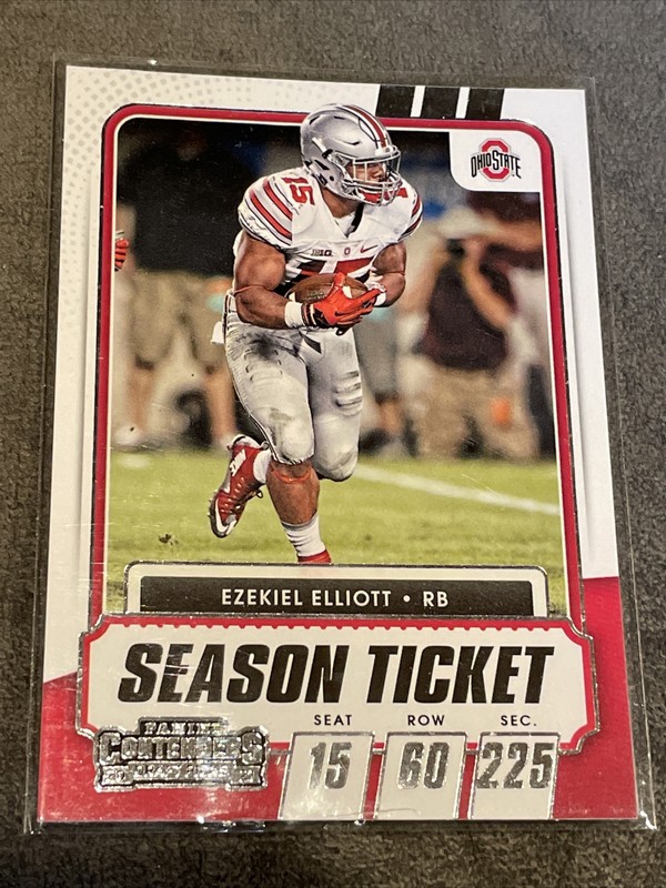 2021 Panini Contenders Card Of Ezekiel Elliott
