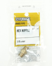 Everbilt 1/8 in. x Close MIP Brass Hex Nipple Fitting 149 615 LFA-714