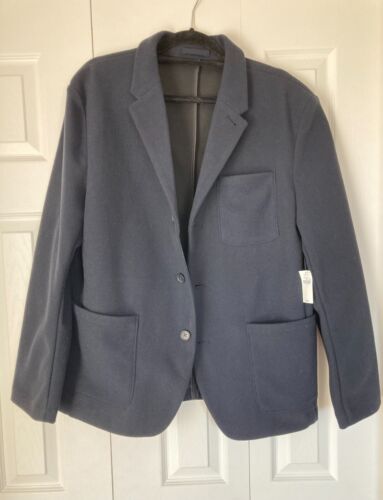 Old Navy Men's Knit Three Button Blazer in Navy Blue Size Large - New with Tags - Picture 3 of 7