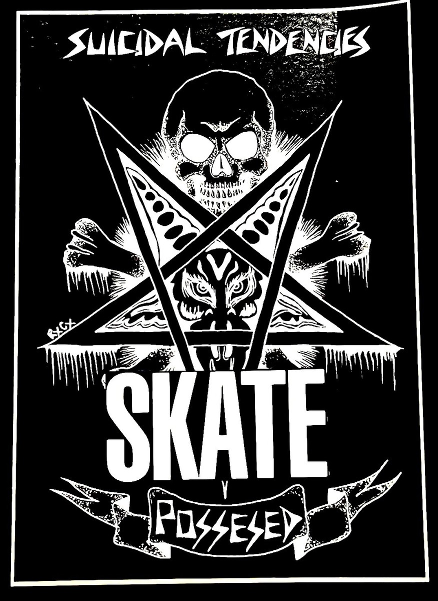Vintage 1980s Suicidal Tendencies Skate Possessed Sticker