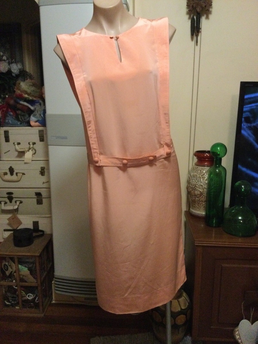 Genuine vintage 60's MINELLI flapper style dress apricot colour