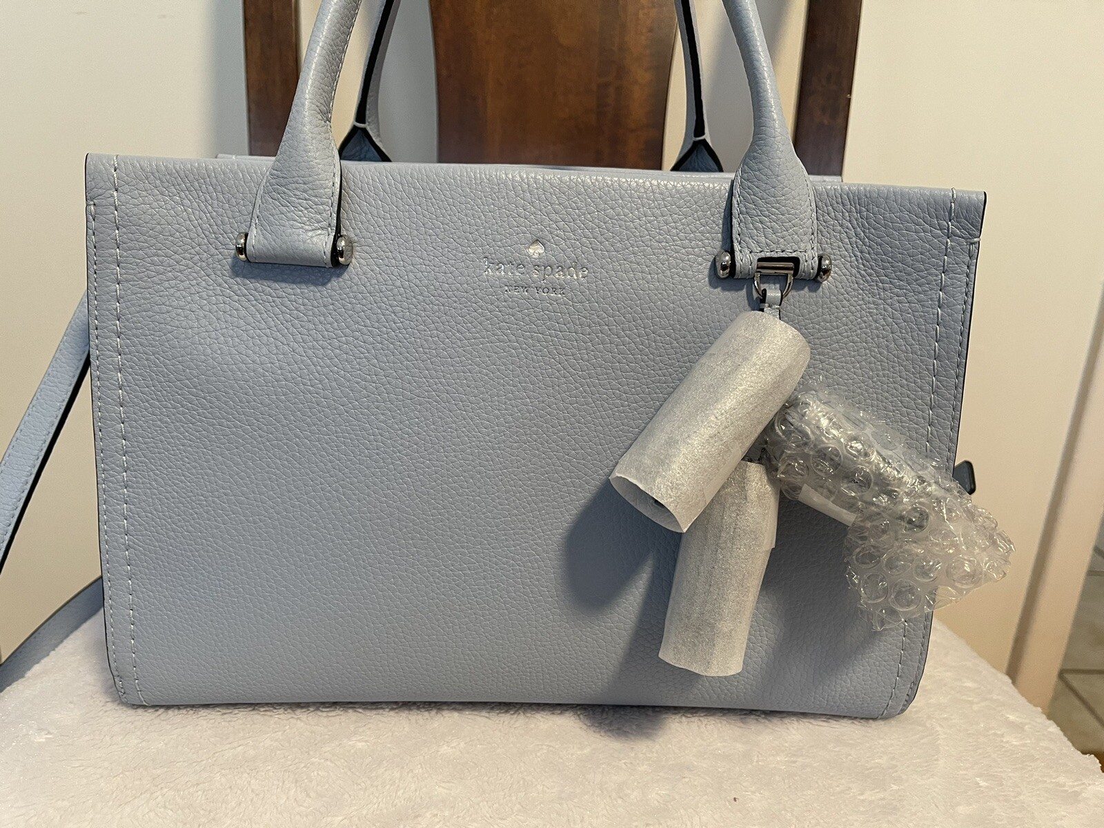 Kate Spade blue ocean fog genuine leather handbag Retail: $399~ NWT~