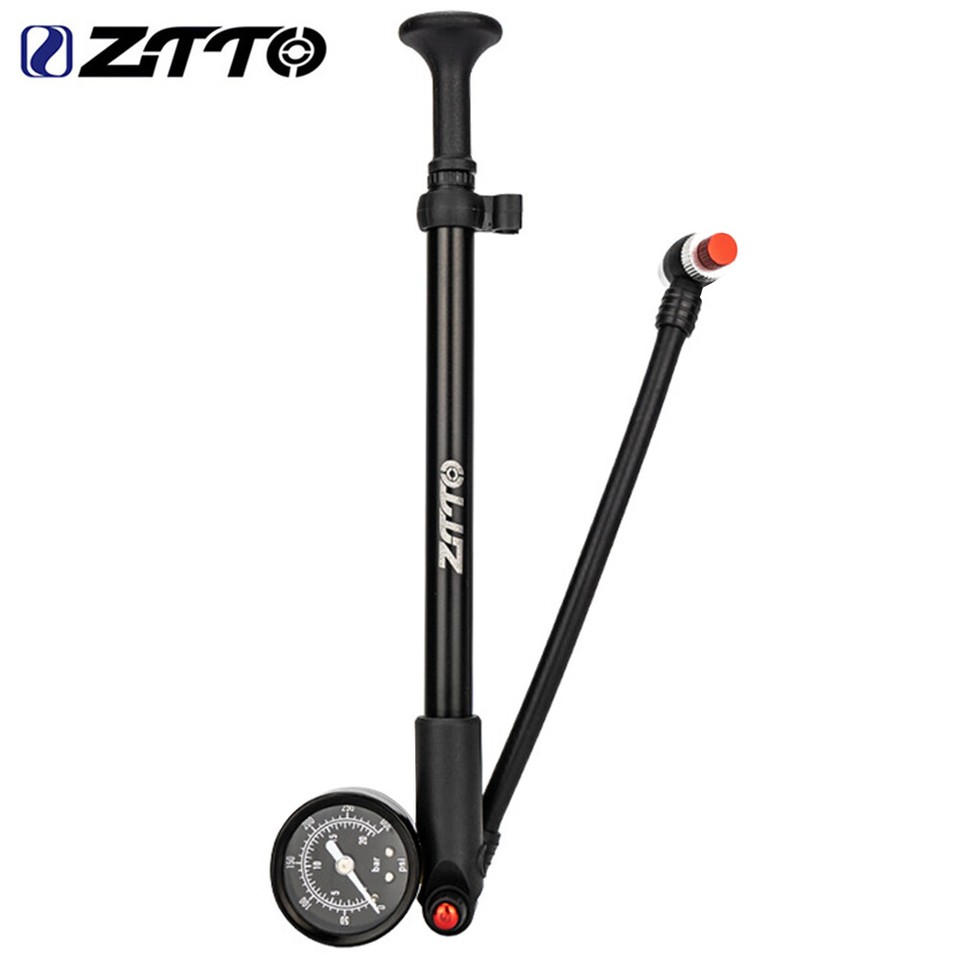 300PSI Bike Tire Air Pump with Gauge High Pressure for Fork & Rear