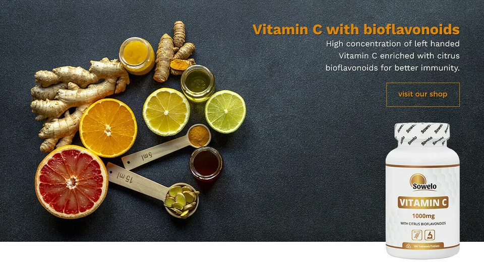 Vitamin C 1000mg Tablets – Ascorbic Acid with Bioflavonoids – Sowelo - Image 4 of 4