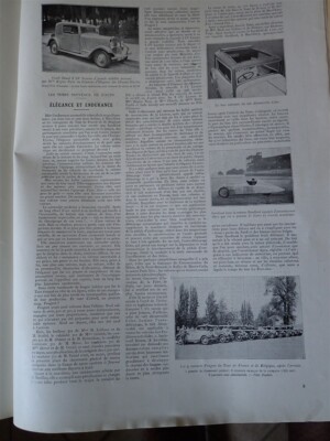 ILLUSTRATION 1933 4711 Auszug AUTO ELEGANCE ENDURANCE PEUGEOT EINHORN STANFORD