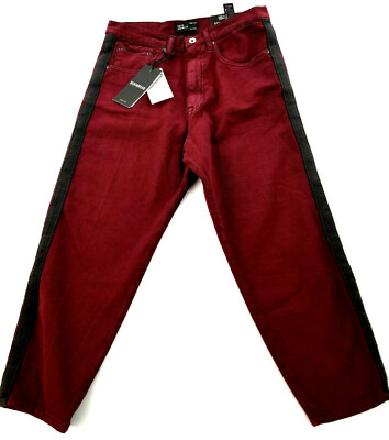 ZARA MAN SZ 42 EUR Zara Man men jeans loose cropped burgundy EUR 42 USA 32 MSRP  main image 3