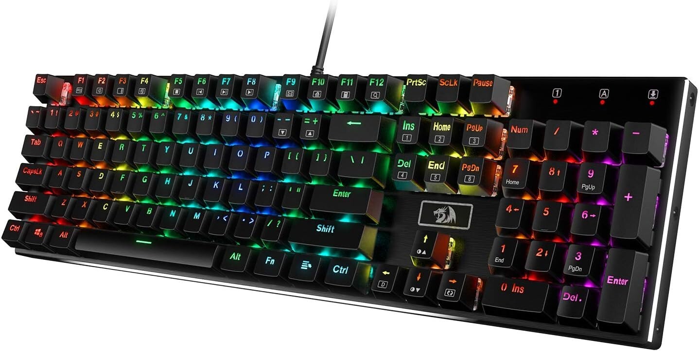 Premium 104-Key RGB Mechanical Keyboard with Soft Brown Switches for Smooth Typing & Gaming