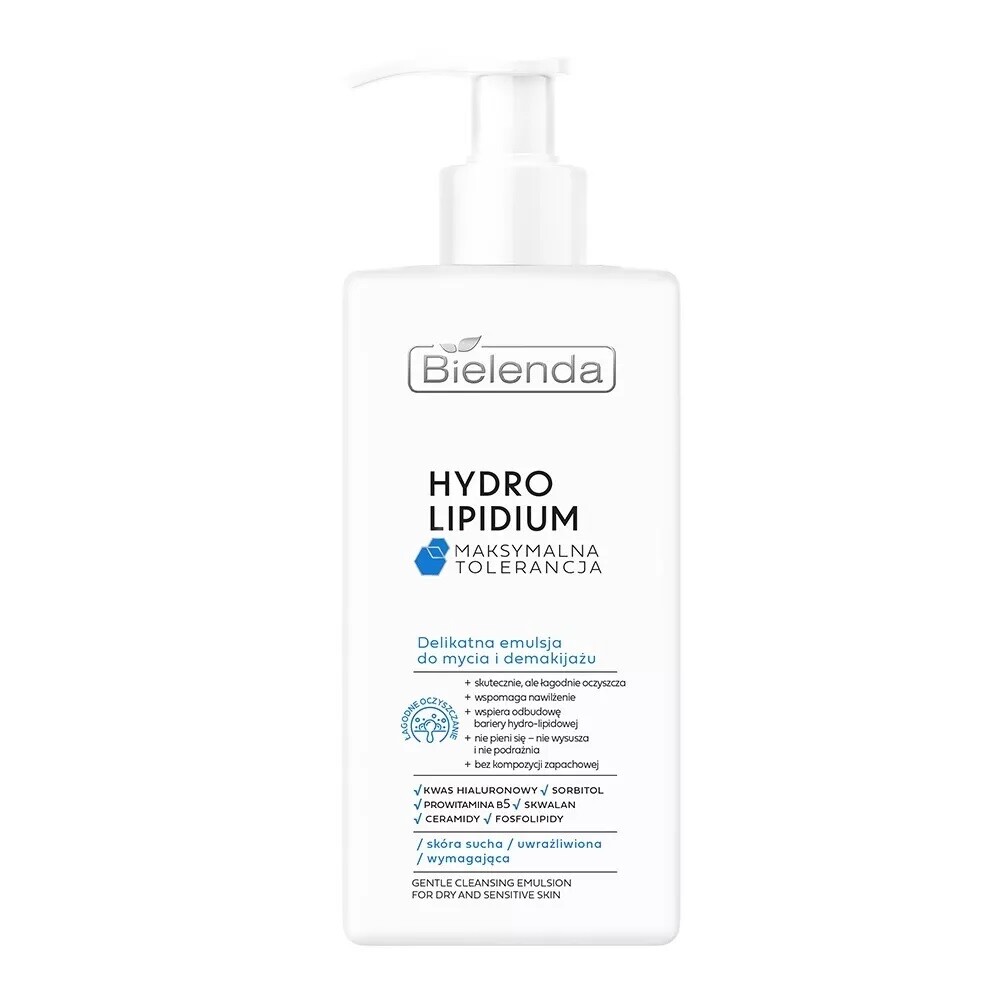 Bielenda Hydro Lipidium Gentle Cleansing Emulsion 300ml Ceramide Dry Skin Care - Image 2