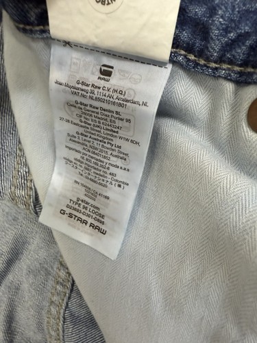 G-Star Raw Type 96 Loose Faded Waterfront Jeans Jondal Denim Wide Leg 33/30 NEW - Picture 15 of 16