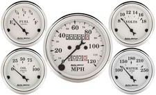 Auto Meter Old Tyme White Gauge Kit Mech Speedo Auto Meter Old Tyme White Gauge Kit Mech Speedo