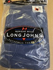 Morgan Mills Long Johns Waffle Thermal Underwear Pants Mens Sz XL Blue NEW USA
