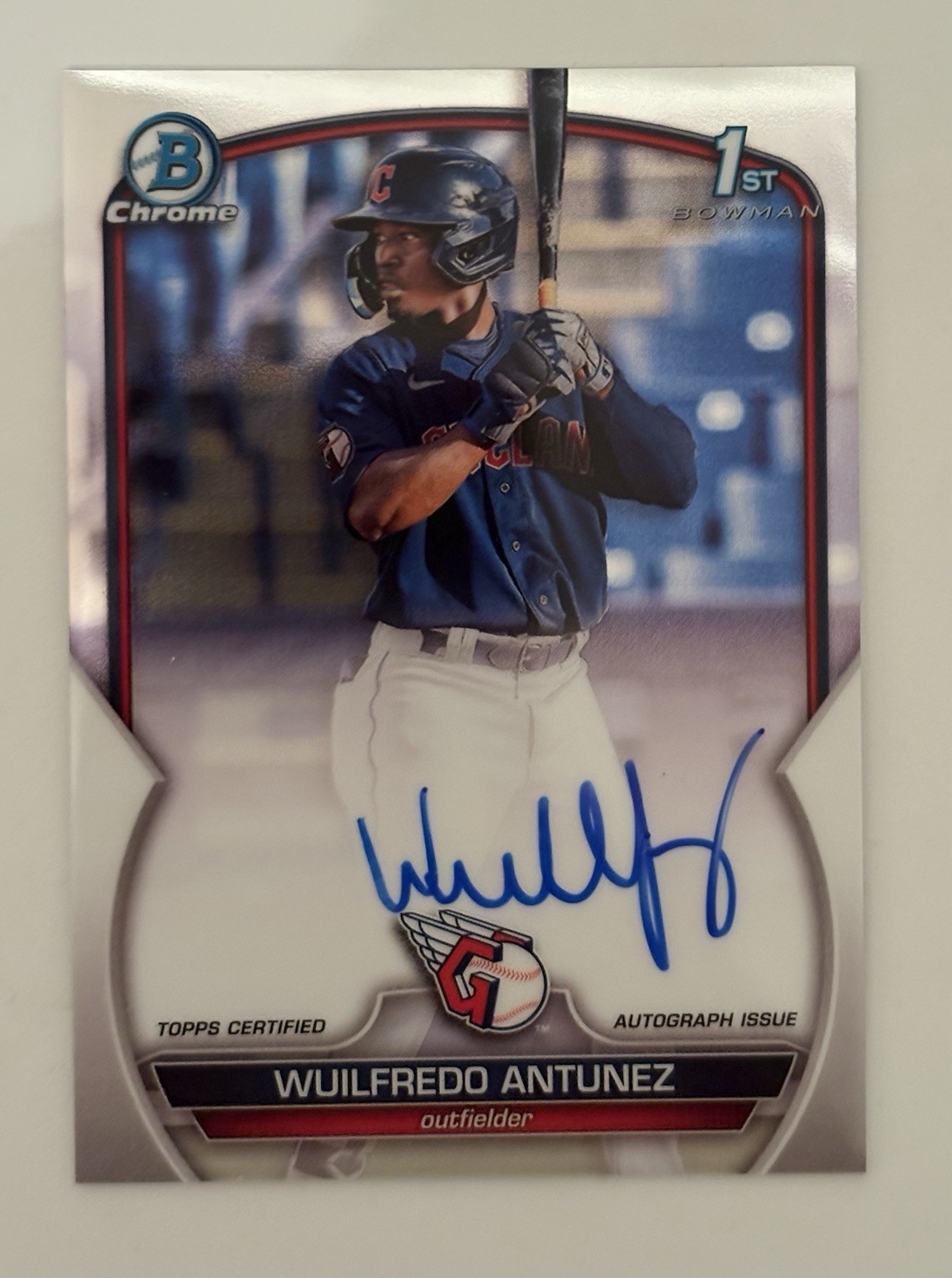 2023 Bowman Chrome Wuilfredo Antunez 1st Prospect Auto On Card Chrome #CPA-WAN