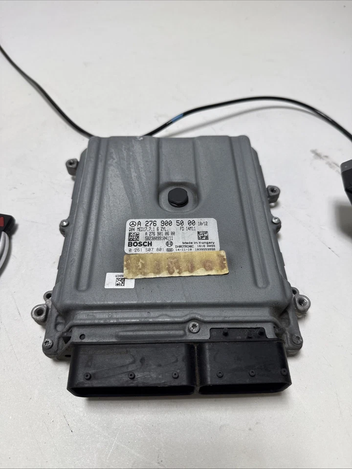 12-15 Mercedes W212 E350 GLK350 C350 ECU ECM Módulo de control del motor y juego de llaves Foto 2 de 4