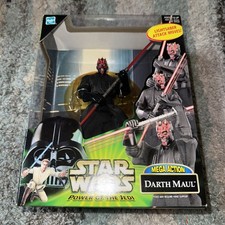 Star Wars Power of the Jedi Mega Action Darth Maul Figure Hasbro 2000 Lightsaber