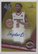 2023-24 Bowman U Chrome Prospect Yellow Refractor 21/75 Layden Blocker Auto 00y3