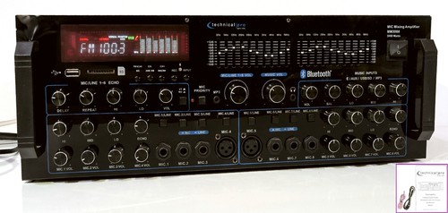 🔥【PRO SERVICE】Technical Pro MM3000 Karaoke Mixer/Amp~FM,Bluetooth,USB💥GUARANTY