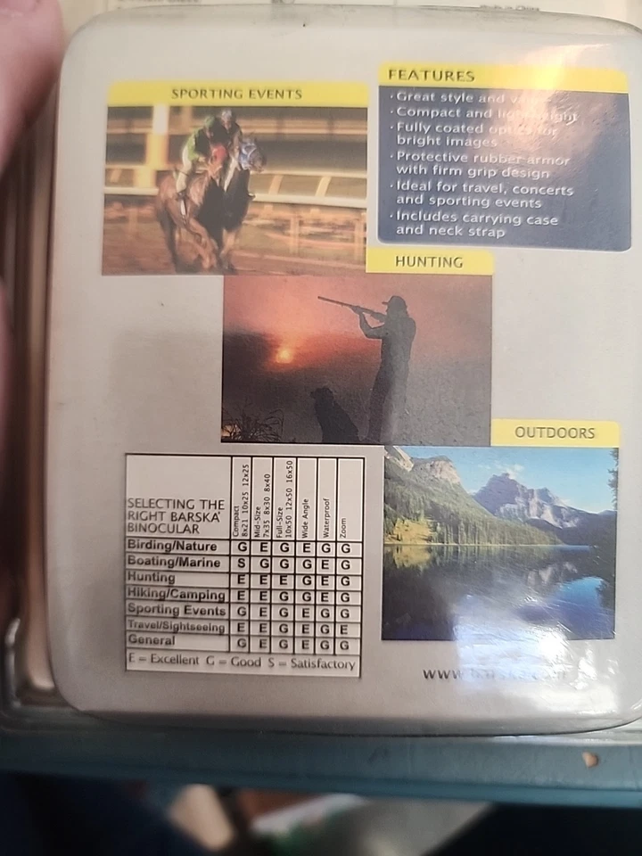 NEW Barska Optics 10x25 Lucid Black Compact Blu Lens View Binocular AB10111  - Image 3 of 4