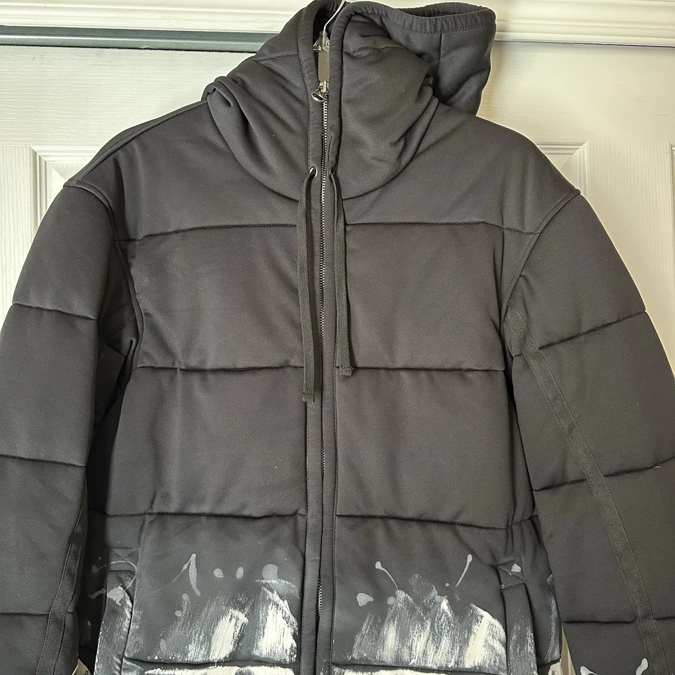 Новый Armani джинсы мужской пуховик черный белый с капюшоном куртки большой - Изображение 4 из 4