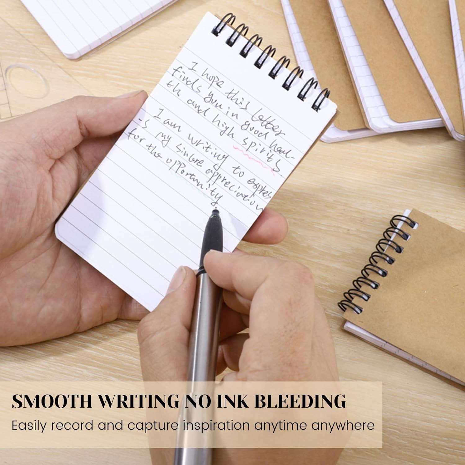 8 Pack Note Pads,Spiral Memo Pads with 60 Sheets/120 Lined Pages 3x5 Small Noteb