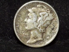 1944  Mercury  Silver dime coin ( FREE SHIPPING)