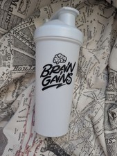 Brain Gains Protein Supplement Gym Shaker New 
