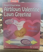 Gemmy VALENTINES DAY AIRBLOWN INFLATABLE 8 Ft Wide Conversation Hearts LIGHT UP
