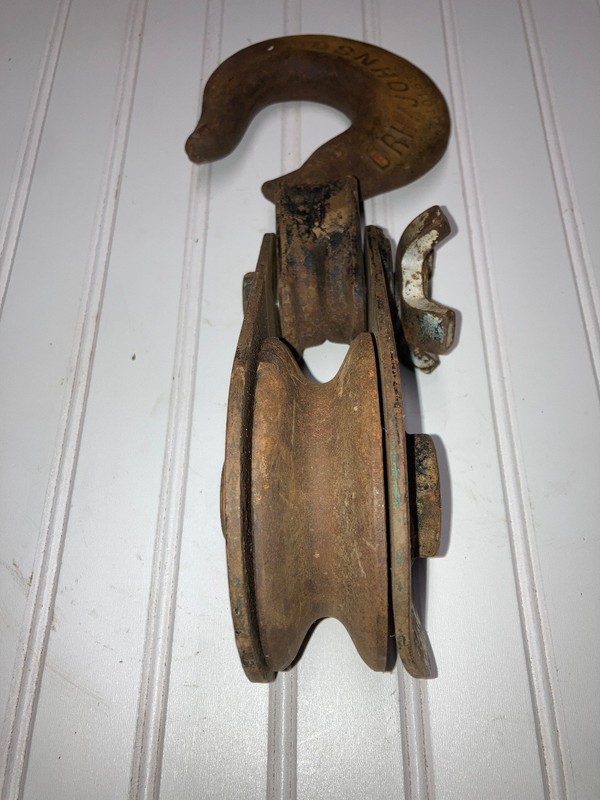 Vintage Johnson SB454BH Snatch Block - 4 Ton - Functional - USA Made
