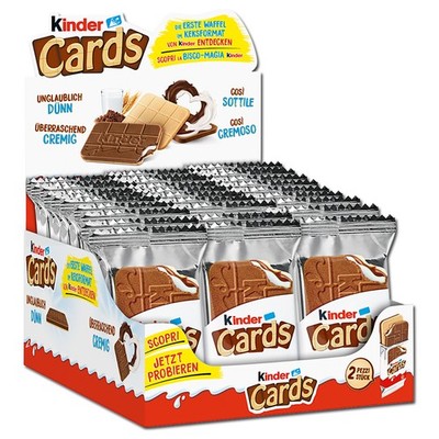 (20,14 /1kg) Ferrero Kinder Cards, Waffel, 30 Packungen je 25,6g