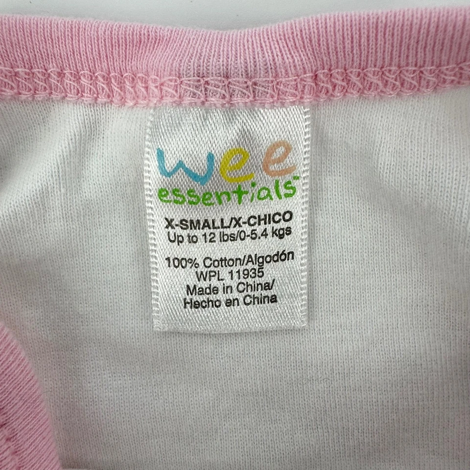 Wee Essentials Le Top Bebe Bebé Niña Body Paquete de 4 X Pequeño Rosa Floral Verde Foto 3 de 4