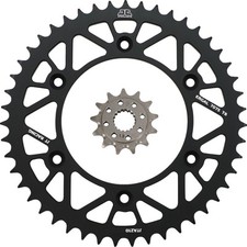 JT 13/49 BLACK Front & Aluminum Rear Sprocket for Honda CRF450R/RX & CR250R/500R