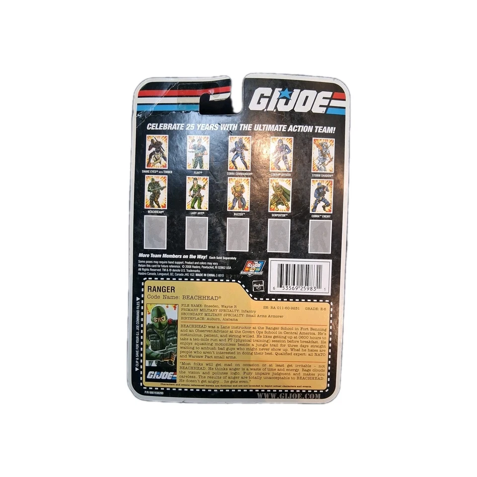 Hasbro G.I. Joe Ranger Beachhead 2008 serie de cómics Arah Foto 2 de 2