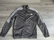 BNWT Adidas Sports black teenagers track jacket with stripes for age 15/16