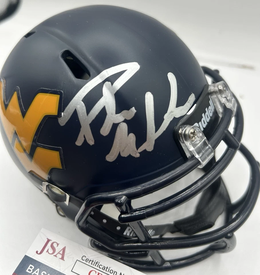 Pat McAfee Signed West Virginia Mountaineers Mini Helmet Autographed JSA COA - Image 2 of 3
