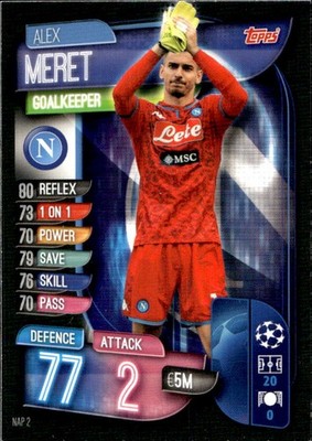 card match attax champions topps 2019/20 # NAP2 alex meret SSC Napoli