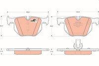 Trw Bremsbelagsatz Scheibenbremse Cotec GDB1727 FüR Bmw E63 E60 E61 E64 5Er 6Er