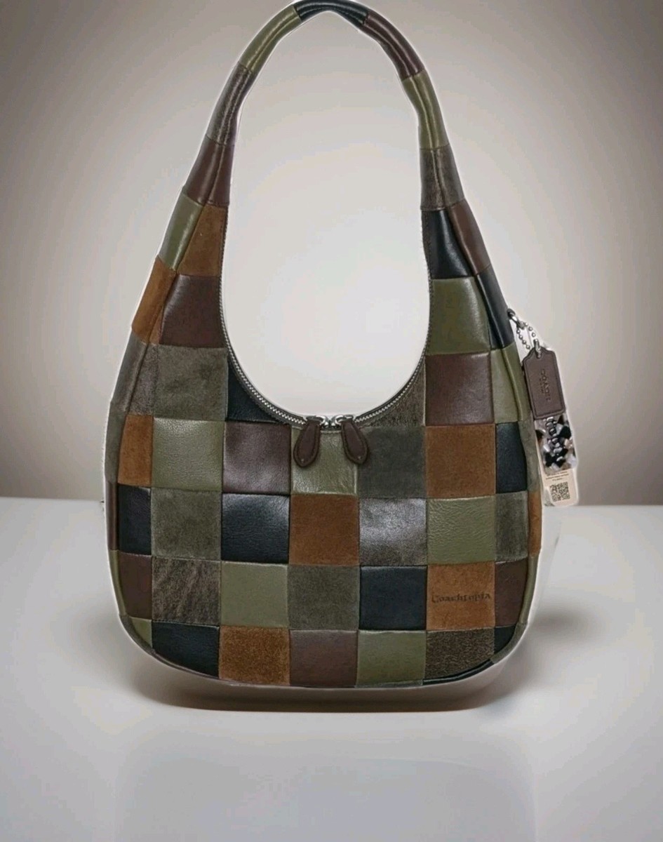 Coach Coachtopia Alter Ego Crescent Shoulder Bag Tote Checkerboard