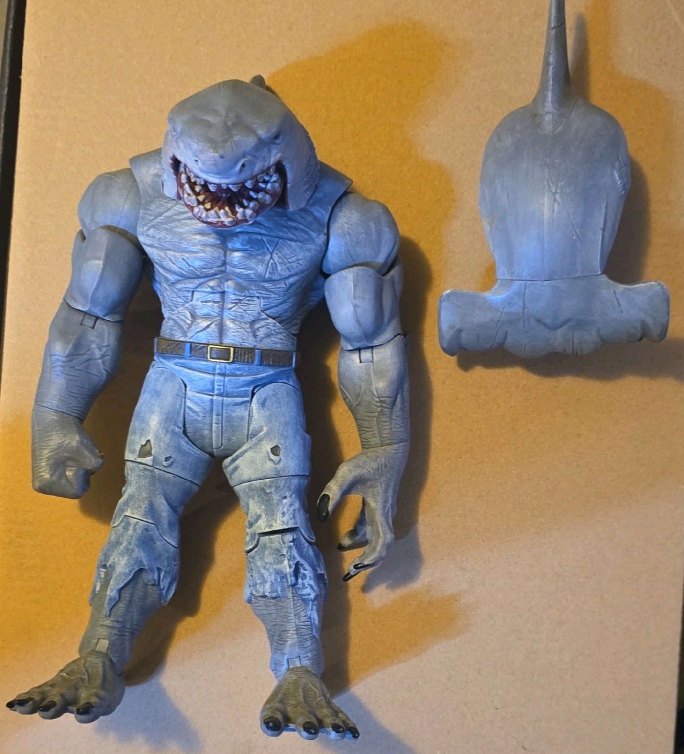 DC Universe King Shark BAF Complete W/ Extra Hammerhead Head Mattel Loose