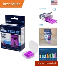 Versatile Noise-Canceling Ear Plugs - 10 Pairs in Case, Safe for Sensitive Ears