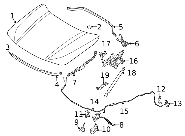 Genuine BMW Fender Ledge Cover 51-76-7-424-751 | eBay