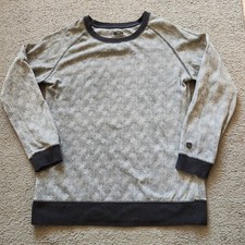 BURTON Dryride Men's Sweatshirt Large Gray Black Pullover Snowboard Ski Hiking