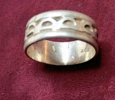 Vintage Sterling Celtic Wide Band Ring Size 7...