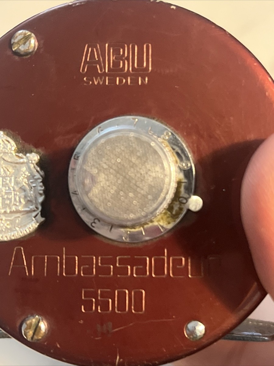 Moulinet Vintage Abu Garcia Ambassadeur 5500 - Suède 1976, Baitcasting, Pour Pêche Eau Douce